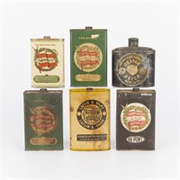 6 Antique Gunpowder Tins - Laflin & DuPont