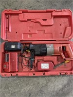 MILWAUKEE 18 V SAWZALL WITH CHARGER AND TWO