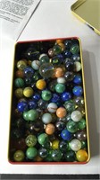 2003 Deluxe Marbles W/Tin & Game Instructions U16J