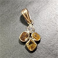 $1500 14K  Diamond (0.6Ct,I1-2,Yellow And Brown) D