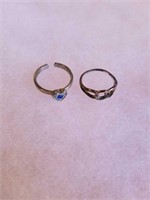 Silvertone Rings Size 4