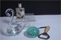 Vtg. Items,Sterling Silver Covered Perfume Bottle,