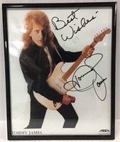 FRAMED AUTOGRAPH PICTURE TOMMY JAMES