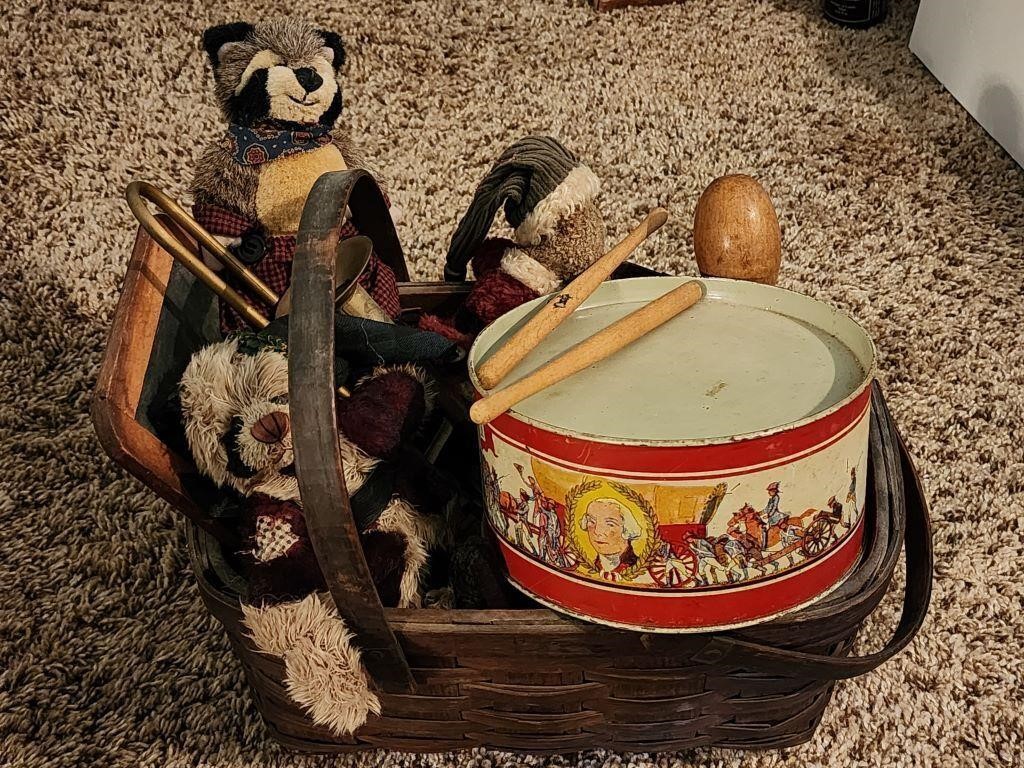 Vintage Toy Display Tin Drum+++