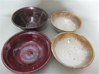 Vintage Ceramic Stoneware Bowls (4)