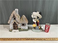 MIckey Mouse and house lawn ornaments