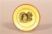 Canary Yellow Lustre Hard Paste China Cup Plate.