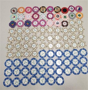 97 Foreign & Wet Cruise Ship Casino Chips