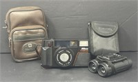Vintage Nikon Camera and Binoculars