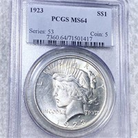 1923 Silver Peace Dollar PCGS - MS64