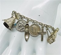 Vintage Charm Bracelet, Sterling