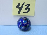 1 1/4" Unusual Design Dark Blue Mica Flecks Marble