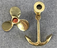 Vintage Brass Nautical Candle Holders
