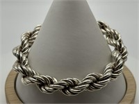 Vintage Italian Sterling Silver Thick Bracelet