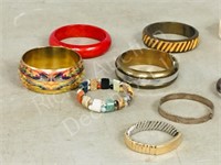 12- assorted bangles & bracelets