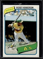 Rickey Henderson Rookie Card 1980 Topps #482