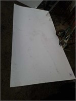 4 by 8 sheet of white plastic