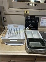 Dish Rack, Plastic Bins, Step Stool, Can Opener,