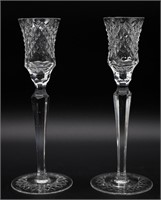 Vintage Crystal Candleholders set of 2