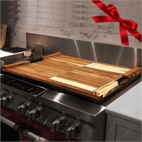 Noodle Board Stove Cover, Wood (30 x 22 inch)