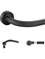 $39 Matte Black Disc Curtain Rods, 48-84 Inches