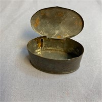 Vintage/Antique Mini Metal Trinket Box