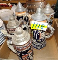 BEER STEINS ALL GERMAN WONE WITH DAMAGE  TOP, 2