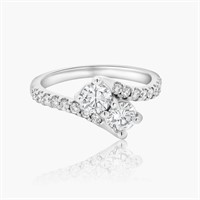 14K WHITE GOLD 0.89CT DIAMOND RING