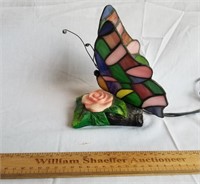 Stained Glass Butterfly Light 6" H