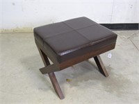 Synthetic Leather & Dark, Pressed Wood Foot Rest