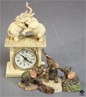 Asian Accents Mann Quartz Elephant Clock