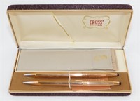 Vintage Cross Gold Filled Pen and Pencil Set -