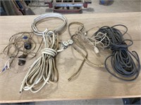 Lot of assorted wiring with and without plug ins,