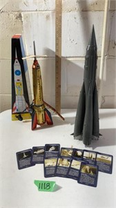 Rocket replicas, and world space museum cards