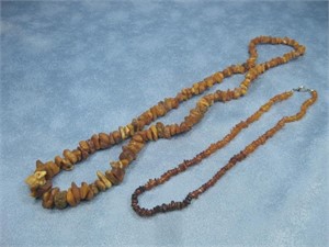 Two Genuine Amber Necklaces