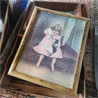 Framed Prints - Jesus, Girl w/Cat & Outdoor