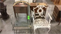 2 Metal patio chairs