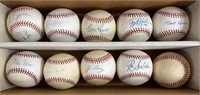 10pc Assorted Signed Baseballs No COAs