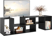 DEVAISE TV Stand for 65 75 inch TV  Black