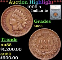 ***Auction Highlight*** 1909-s Indian Cent 1c Grad