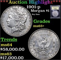***Auction Highlight*** 1901-p Morgan Dollar $1 Gr