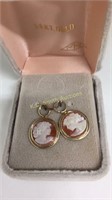 (2) 14KT Gold & Cameo Charms