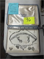 Vintage costume jewelry with case