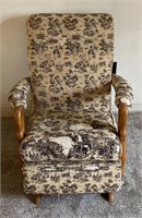 Vintage swan arms rocking chair