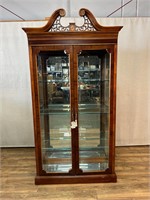 Marquetry Curio Cabinet Glass Doors