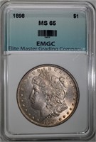 1898 MORGAN DOLLAR, EMGC GEM BU