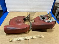 Pair of Bench Grinders Covers & Tool Rest