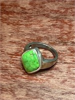Sterling Silver .925 Green Turquoise Stone Ring
