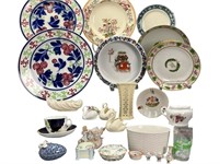 Box Lot Of Various Porcelain Plates & Collectables