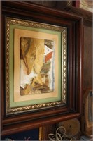 Painting house signed Wal. Frame painting is 7x5,
